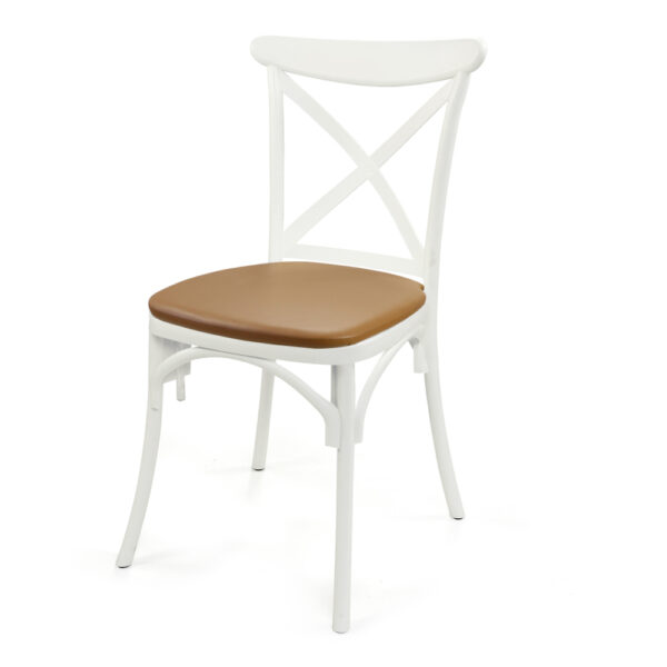 chaise-brooklyn-blanc-avec-coussin-brun