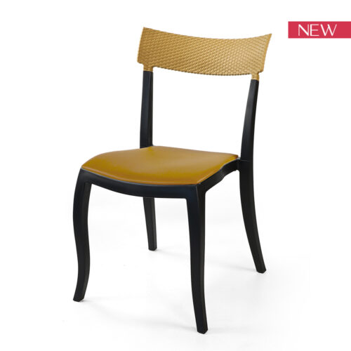 chaise-simplicity-noir-dos-rotin-brun-capitoneE-brun