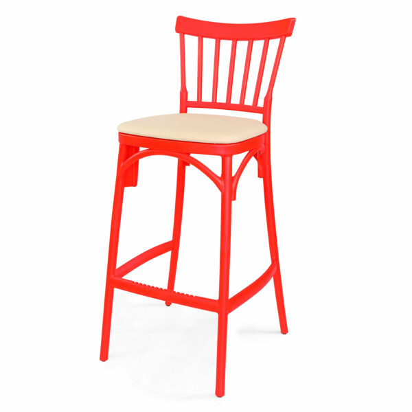 TABOURET-BAR-BERLIN-ROUGE-COUSSIN-GREGE